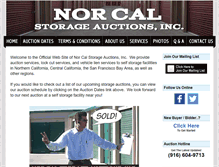 Tablet Screenshot of norcalstorageauctions.com
